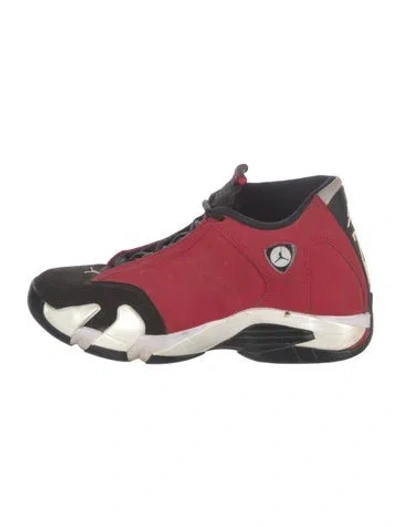 Pre-owned Jordan Suede Athletic Sneakers In Red