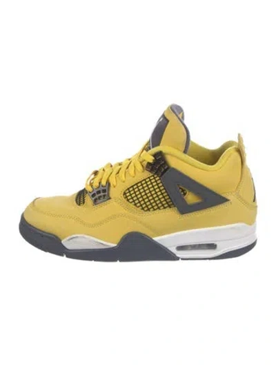 Pre-owned Jordan Suede Athletic Sneakers In Yellow