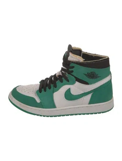 Pre-owned Jordan Suede Colorblock Pattern Athletic Sneakers In Green
