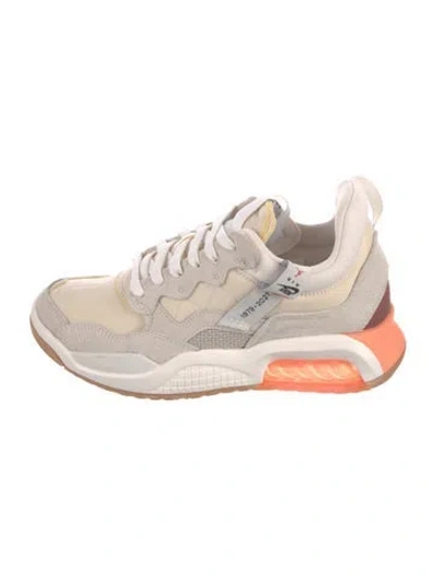 Pre-owned Jordan Suede Colorblock Pattern Athletic Sneakers In Neutral