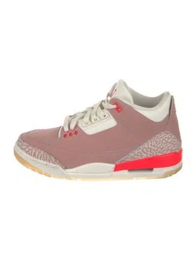 Pre-owned Jordan Suede Colorblock Pattern Athletic Sneakers In Pink