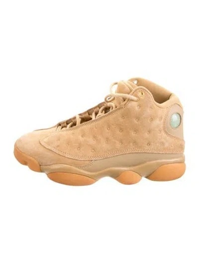 Pre-owned Jordan Suede Colorblock Pattern Sneakers In Brown