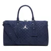 Jordan Suede Monogram Duffel Bag In Blue