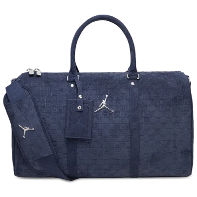 Jordan Suede Monogram Duffel Bag In Blue