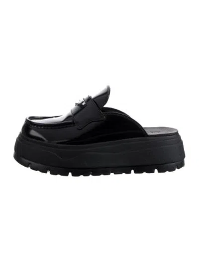 Pre-owned Jordan Suede Mules In Black