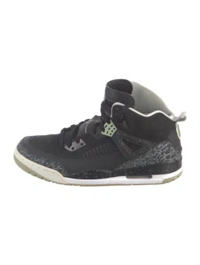 Pre-owned Jordan Suede Printed Sneakers In Black