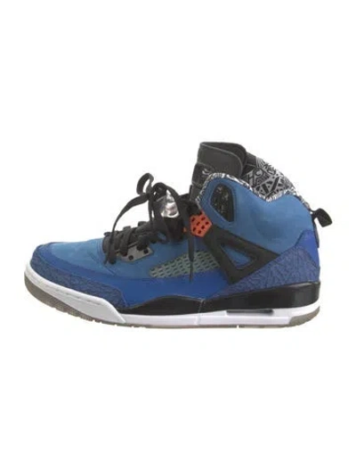 Pre-owned Jordan Suede Printed Sneakers In Multi