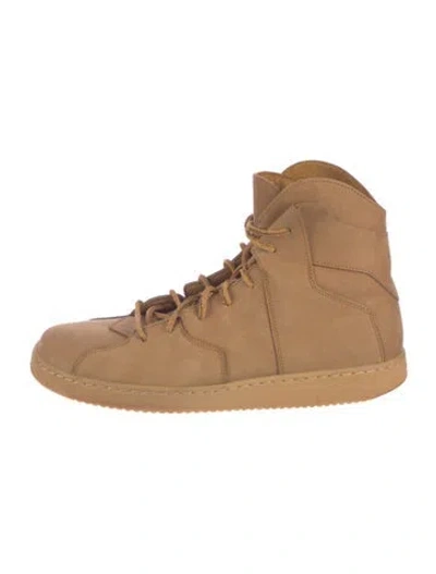 Pre-owned Jordan Suede Sneakers In Neutral