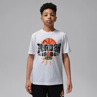 Jordan Super Splash Big Kids' Paint Spill Jumpman T-shirt In White