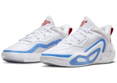Pre-owned Jordan Tatum 1 Archer Ave St. Louis Sneakers In White/university Red/university Blue