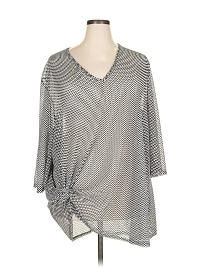 Pre-owned Jordan Taylor 3/4 Sleeve Blouse In Gray