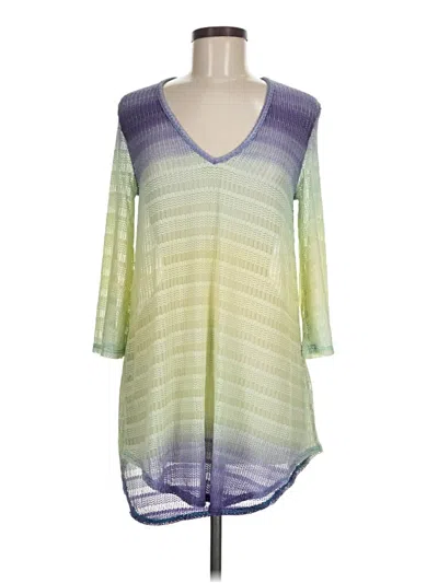 Pre-owned Jordan Taylor 3/4 Sleeve Blouse In Green