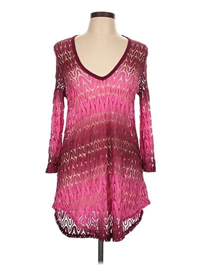 Pre-owned Jordan Taylor 3/4 Sleeve Blouse In Pink