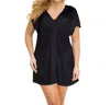 Jordan Taylor Braided Chevron Button Up Tunic - Plus Size In Jor Black In Black
