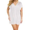 Jordan Taylor Braided Chevron Button Up Tunic - Plus Size In Jor White In White