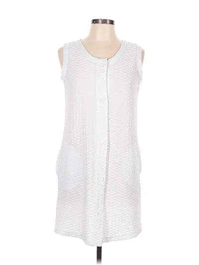 Pre-owned Jordan Taylor Casual Dress In White