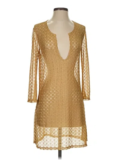 Pre-owned Jordan Taylor Cocktail Dress In Gold