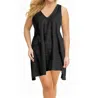 Jordan Taylor Plus Size V-neck Handkerchief Dress In Black In Black