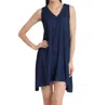 Jordan Taylor V-neck Handkerchief Dress In Blue In Blue