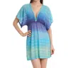 Jordan Taylor V-neck Textured Tunic Cover Up In Blue In Blue