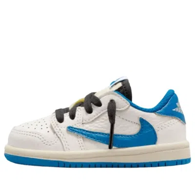Jordan (td) Air  1 Retro Low X Travis Scott X Fragment 'sail Military Blue' In Multi