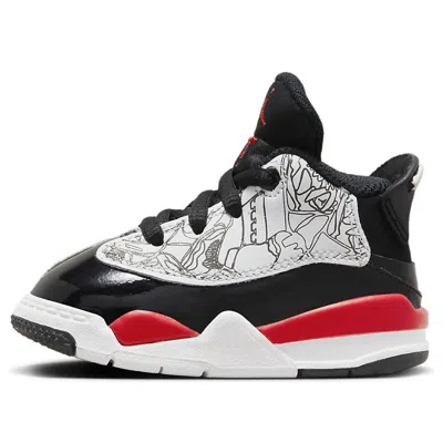 Jordan (td) Air  Dub Zero 'fire Red' In Black