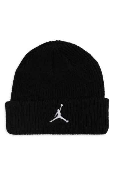 Jordan Terra Rib Beanie In Black/white