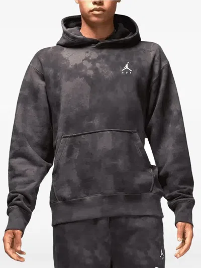 Jordan Tie-dye Long-sleeve Hoodie In Gray