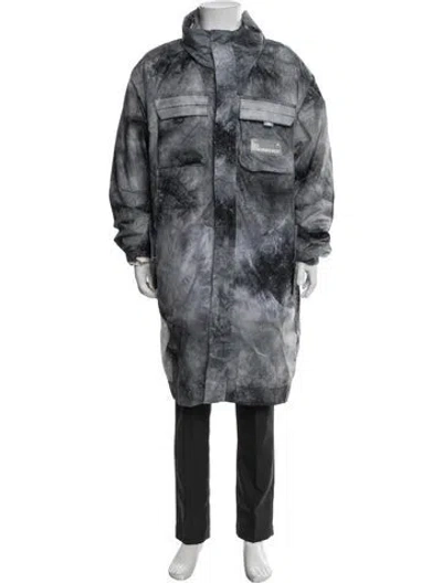 Pre-owned Jordan Tie-dye Print Parka W/ Tags In Grey