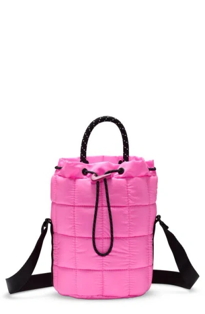 Jordan Tiny Puffle Quilted Nylon Tote In Pink