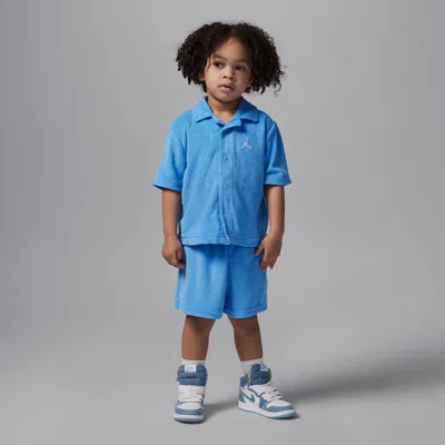 Jordan Babies' Toddler 2-piece Terry Cloth Camp Set In Blue