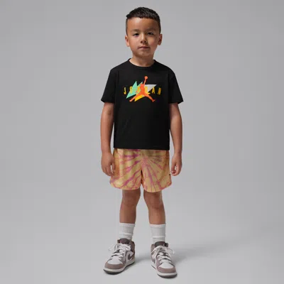 Jordan Babies' Toddler 2-piece Festival Tie Dye Shorts Set In Neutral