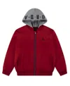 Jordan Big Boys Hooded Bomber Jacket In Red