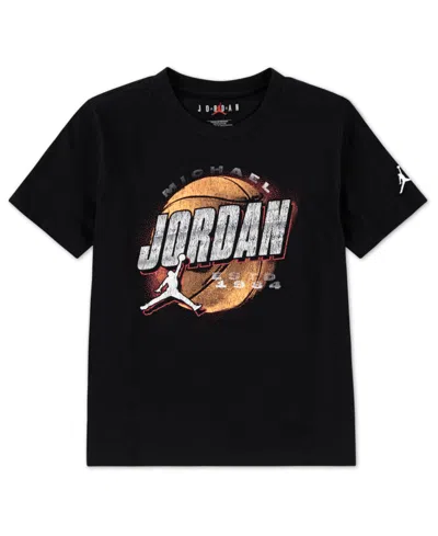 Jordan Kids' Toddler And Little Boys Distressed Chrome T-shirt In Black