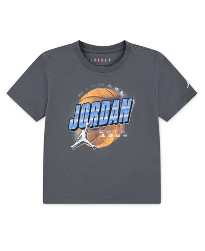 Jordan Kids' Toddler And Little Boys Distressed Chrome T-shirt In Gray