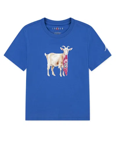 Jordan Kids' Toddler And Little Boys Flight Goat Print T-shirt In Blue