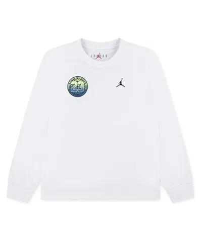 Jordan Kids' Toddler And Little Boys Jumpman Global Rise Long Sleeve T-shirt In White