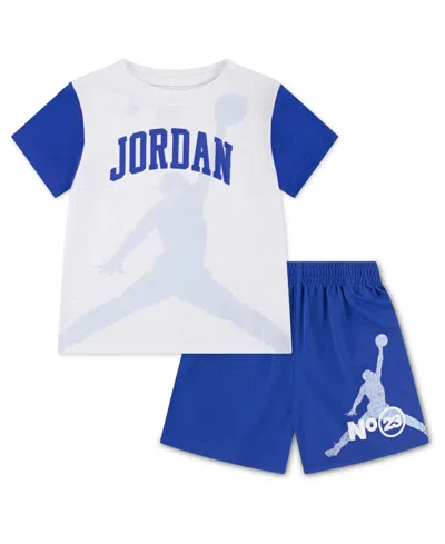 Jordan Babies' Toddler Boys 2-piece 1984 Jumpman Shorts And T-shirt Set In Racer Blue