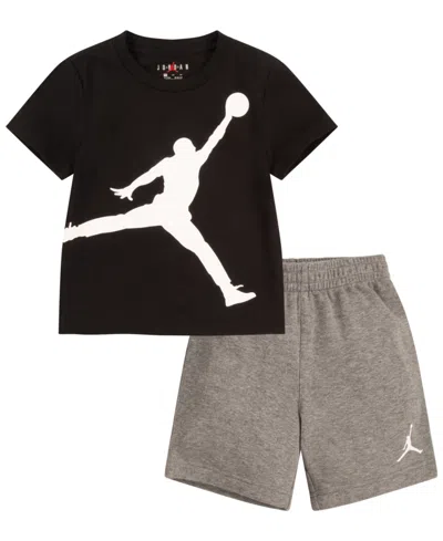 Jordan Babies' Toddler Boys 2-piece Jumbo Jumpman T-shirt And Shorts Set In Black