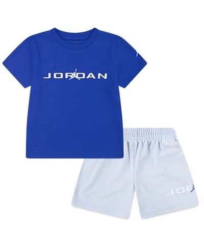 Jordan Kids' Toddler Boys 2-piece Mj Baseline Mesh Shorts And T-shirt Set In Blue