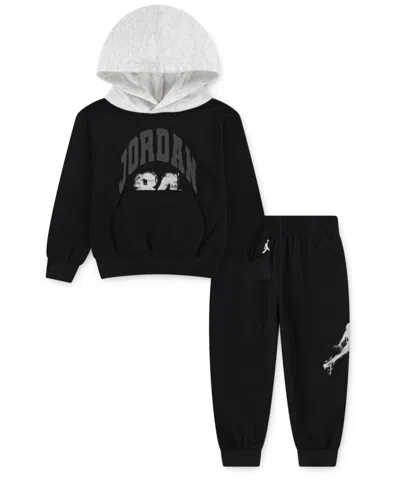 Jordan Babies' Toddler Boys 2-piece Most Valuable Player Jumpman Fleece Pullover Hoodie And Pants Set In Black