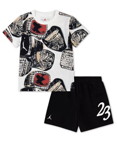 Jordan Kids' Toddler Boys 2-piece Mvp Ring Shorts And T-shirt Set In Black