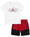 Jordan Baby 2-piece Stacked Mixed Set In Gym Red