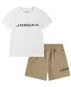 Jordan Toddler Boys 2-piece T-shirt And Mj Baseline Mesh Shorts Set In White