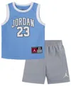 Jordan Boys  23 Jersey Set In Wolf Gray