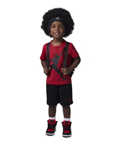 Jordan Babies' Toddler Boys 2-piece Jumbo Jumpman T-shirt And Shorts Set In Burgundy