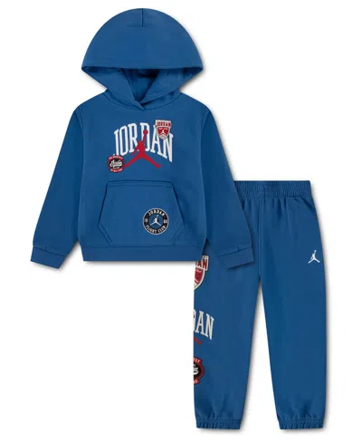 Jordan Babies' Toddler Boys' 2t-4t Interstate 23 Clutch Script Fleece Hoodie And Pants, 2-piece Set In Blue