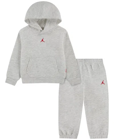 Jordan Babies' Toddler Boys' 2t-4t Long-sleeve Hoodie And Pants, 2-piece Set In Gray