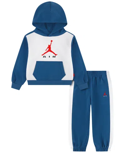 Jordan Babies' Toddler Boys' 2t-4t Long-sleeve Hoodie And Pants, 2-piece Set In Blue
