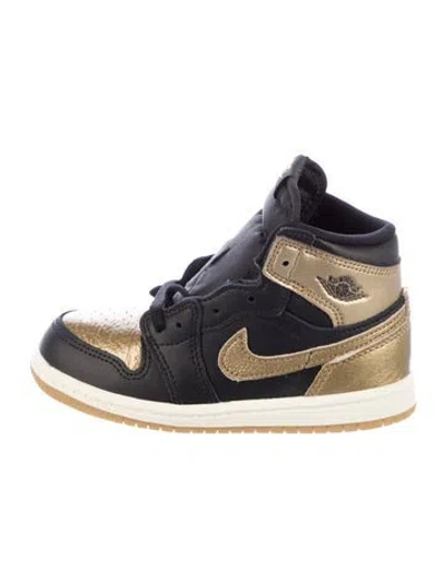Pre-owned Jordan Babies' Toddler Boys' Black And Gold Sneakers